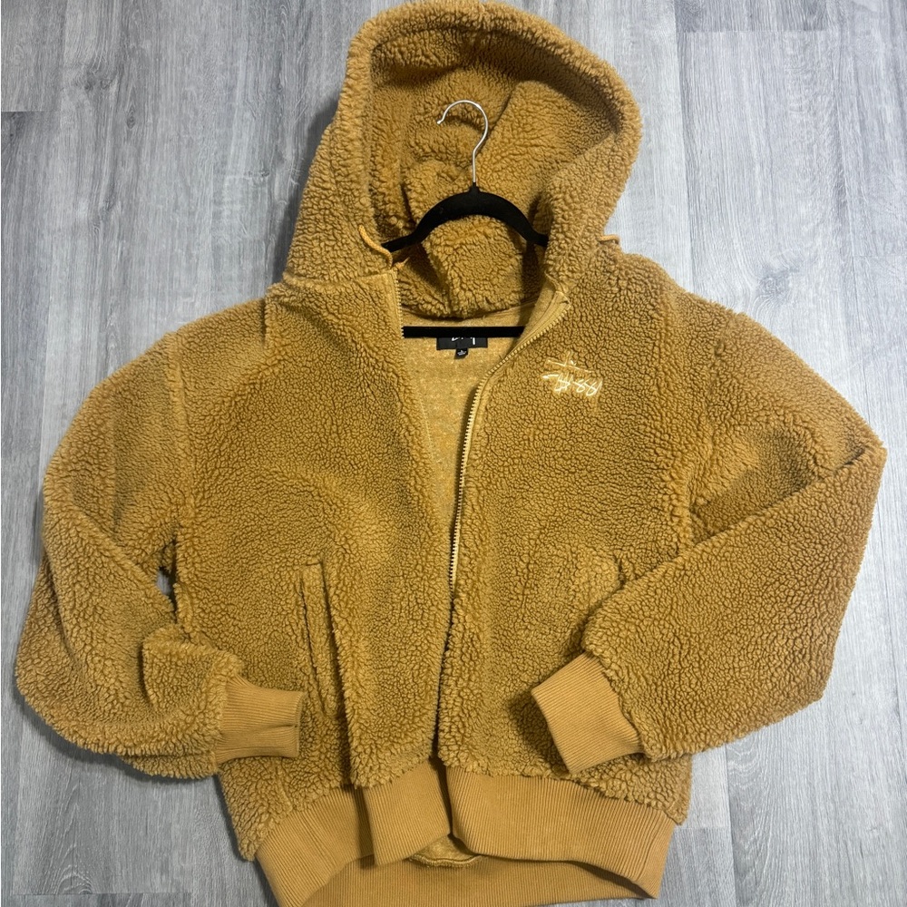 Stüssy Tan Sherpa Hoodie